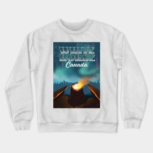 White Horse Canada travel poster Crewneck Sweatshirt